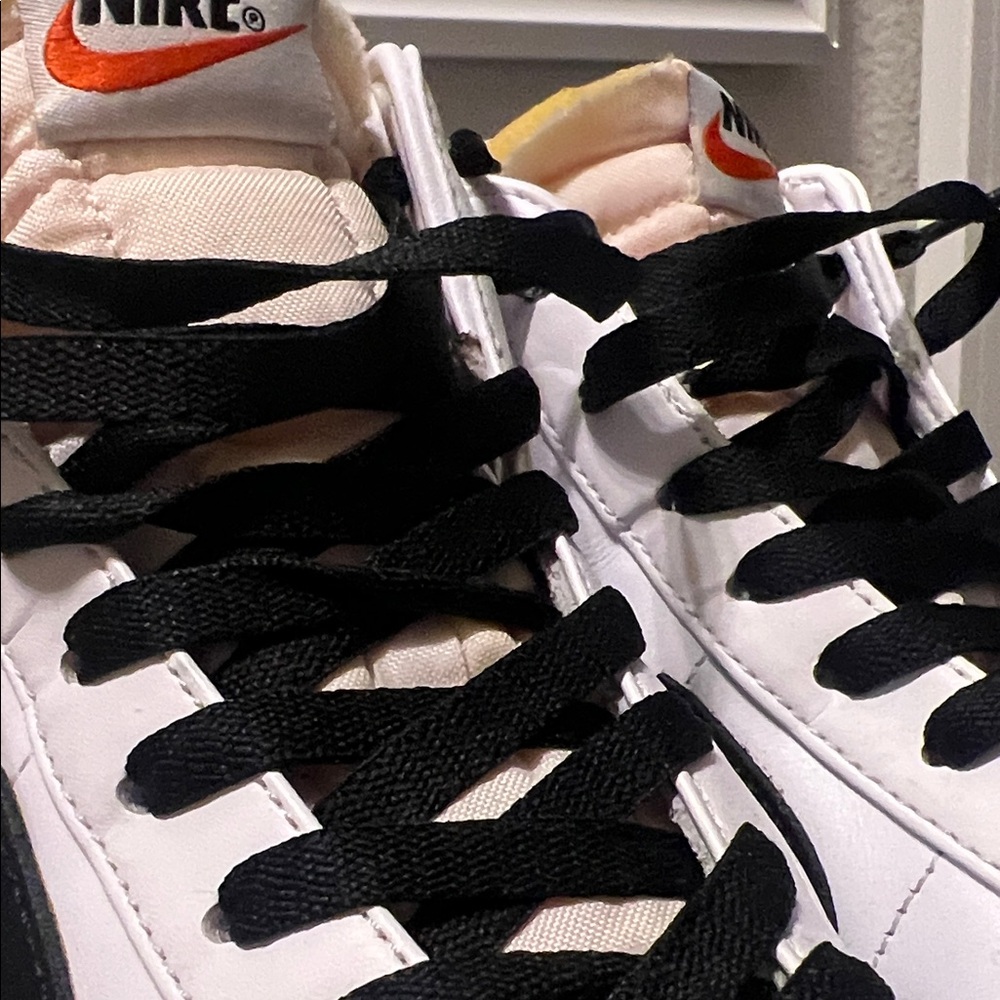 Nike Mid Blazer Men's White and Black High-Top Sneakers - Picture 8 of 8